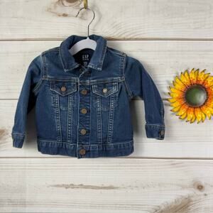 GAP Denim Jacket Baby 12-18 Months Dark Wash‎ Jean Jacket Toddler